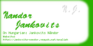 nandor jankovits business card